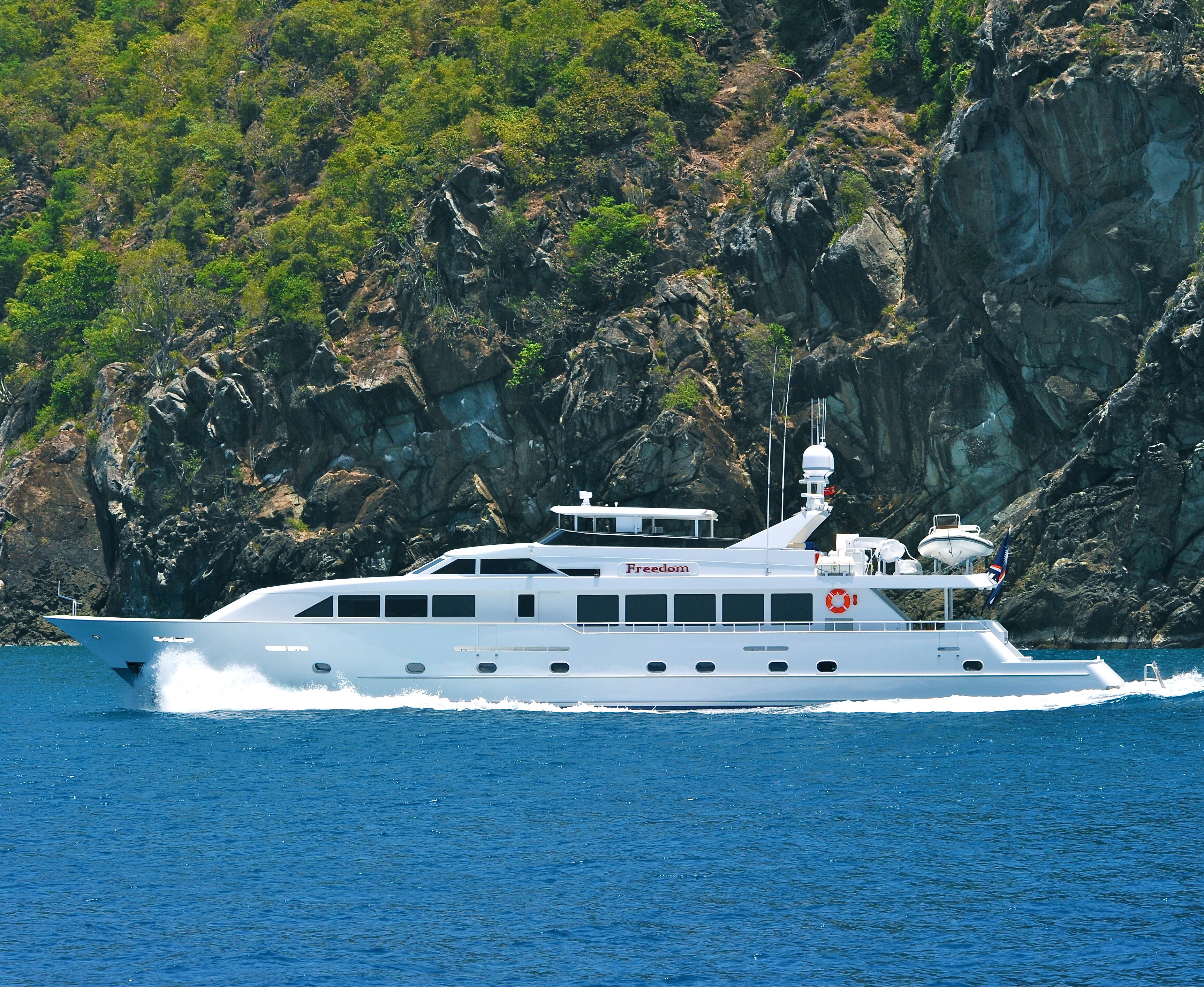 Freedom 120 Luxury Yacht Charters in the Caribbean